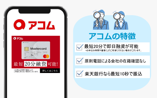 アコムの特徴オリジナル画像