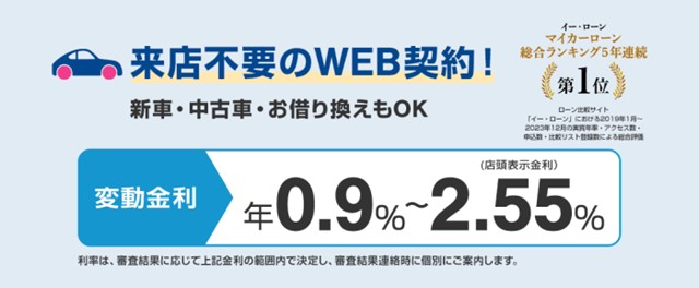 来店不要のWEB契約「横浜銀行マイカーローン」